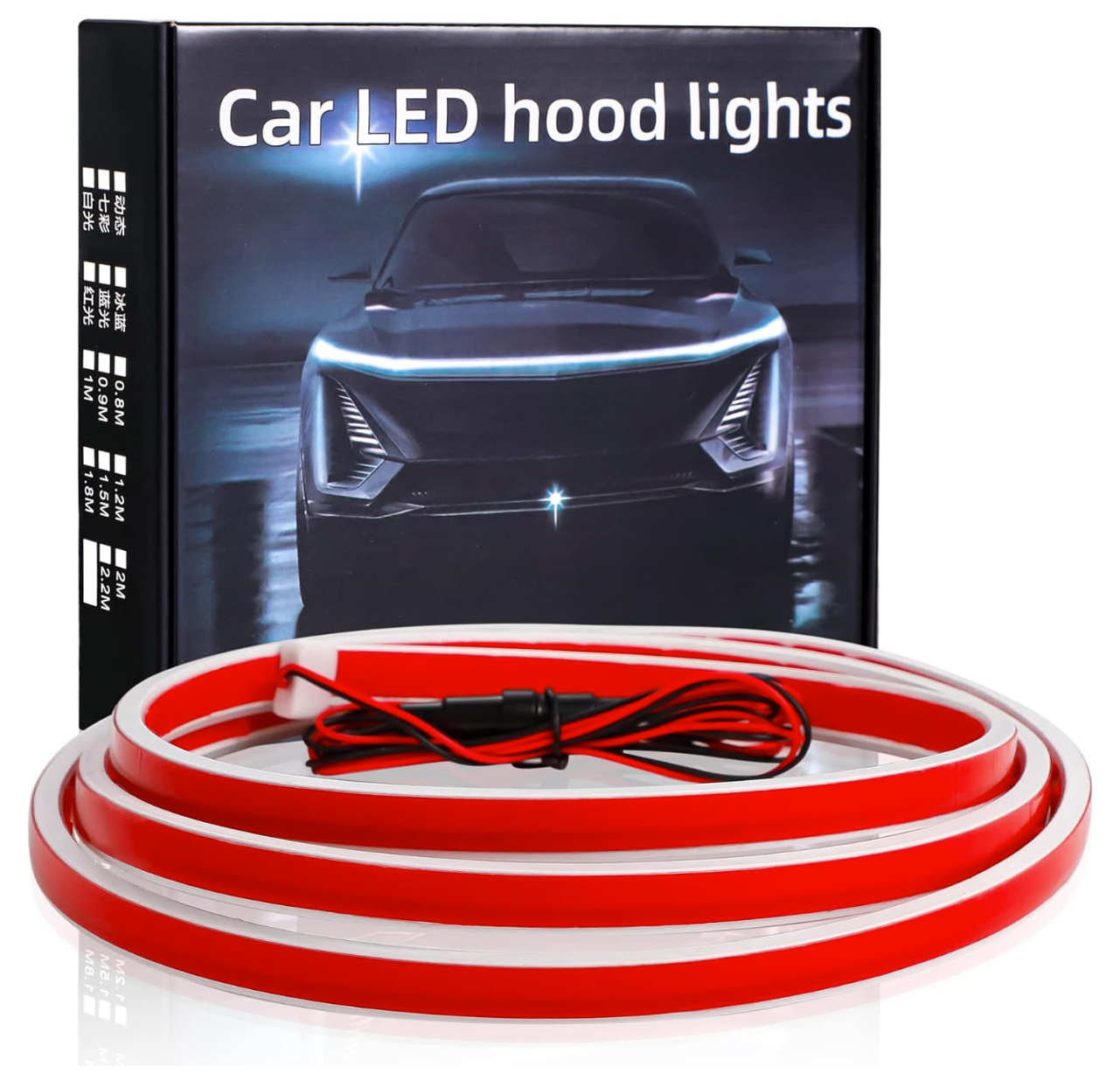 شريط إضاءة ديناميكي للغطاء الأمامي للسيارة LED