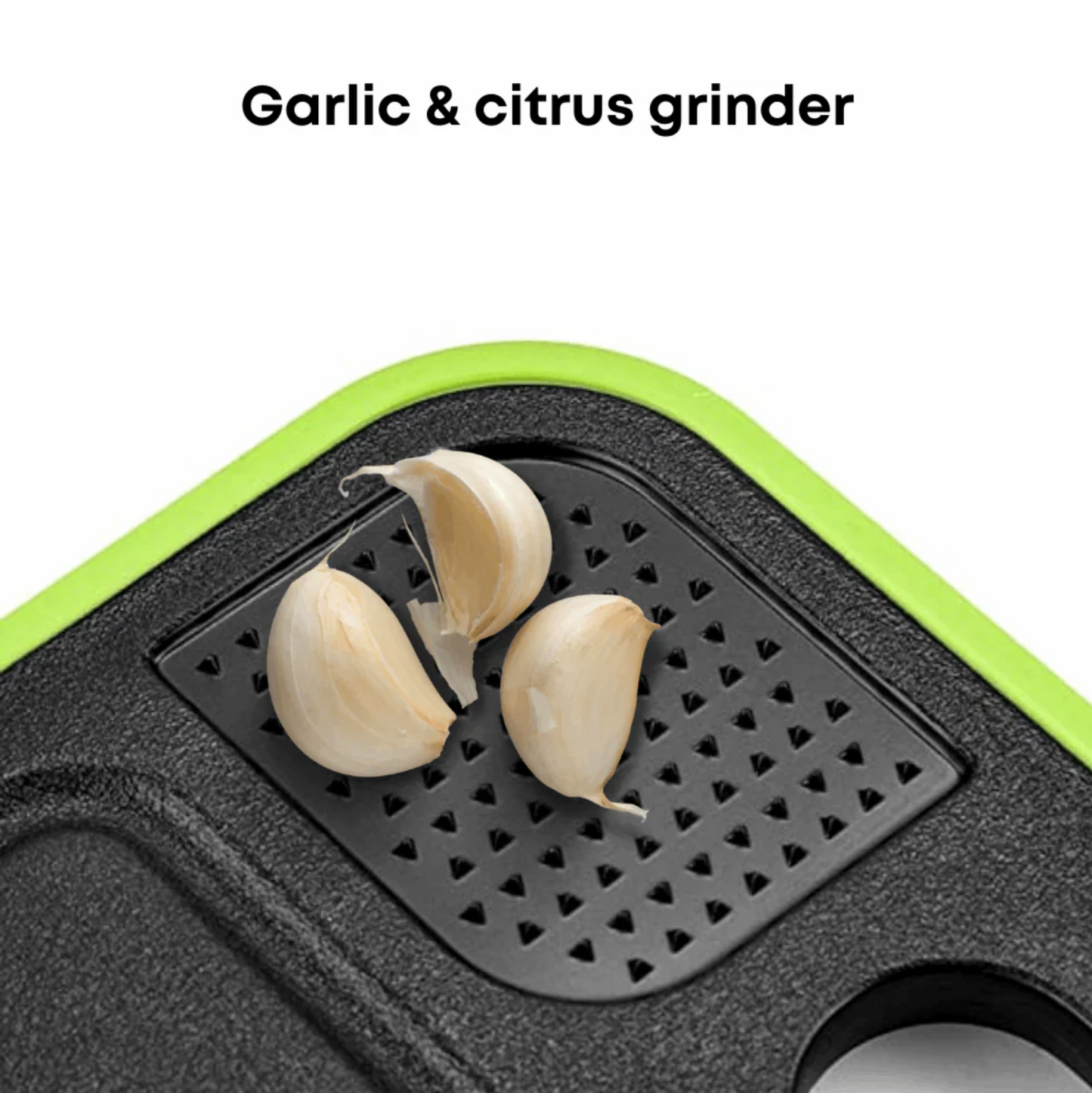 لوح إذابة سريعة للدجاج و اللحوم المتجدة+ تقطيع الخضر و الفواكه + جهة خاصة ترابي فيها الثوم + تمضي المواس