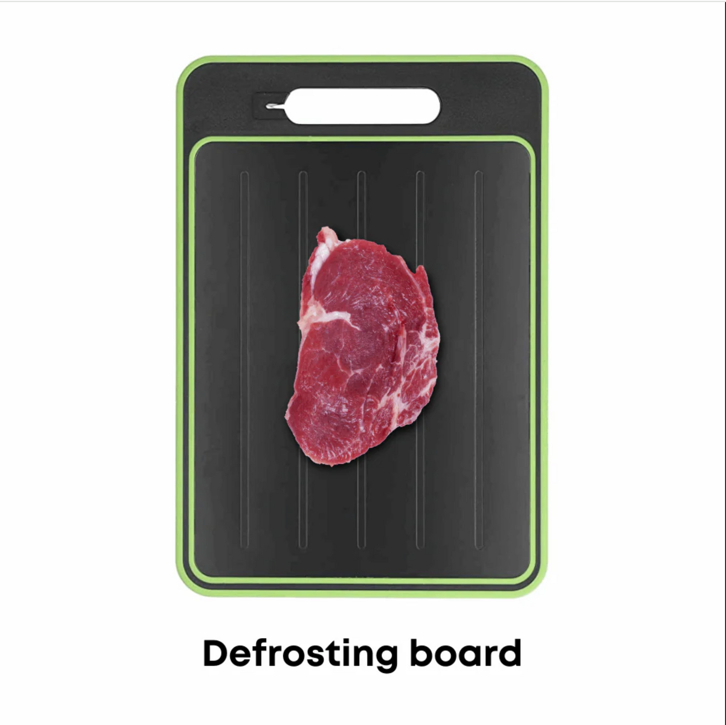 لوح إذابة سريعة للدجاج و اللحوم المتجدة+ تقطيع الخضر و الفواكه + جهة خاصة ترابي فيها الثوم + تمضي المواس