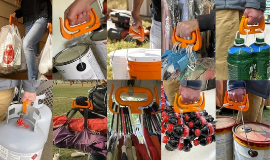 حامل أكياس التسوق و الاكياس الثقيلة بمقبض مريح (قطعتان)