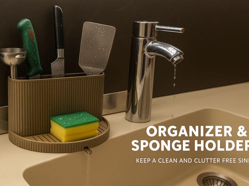 منظّم حوض المطبخ بتصريف ذكي