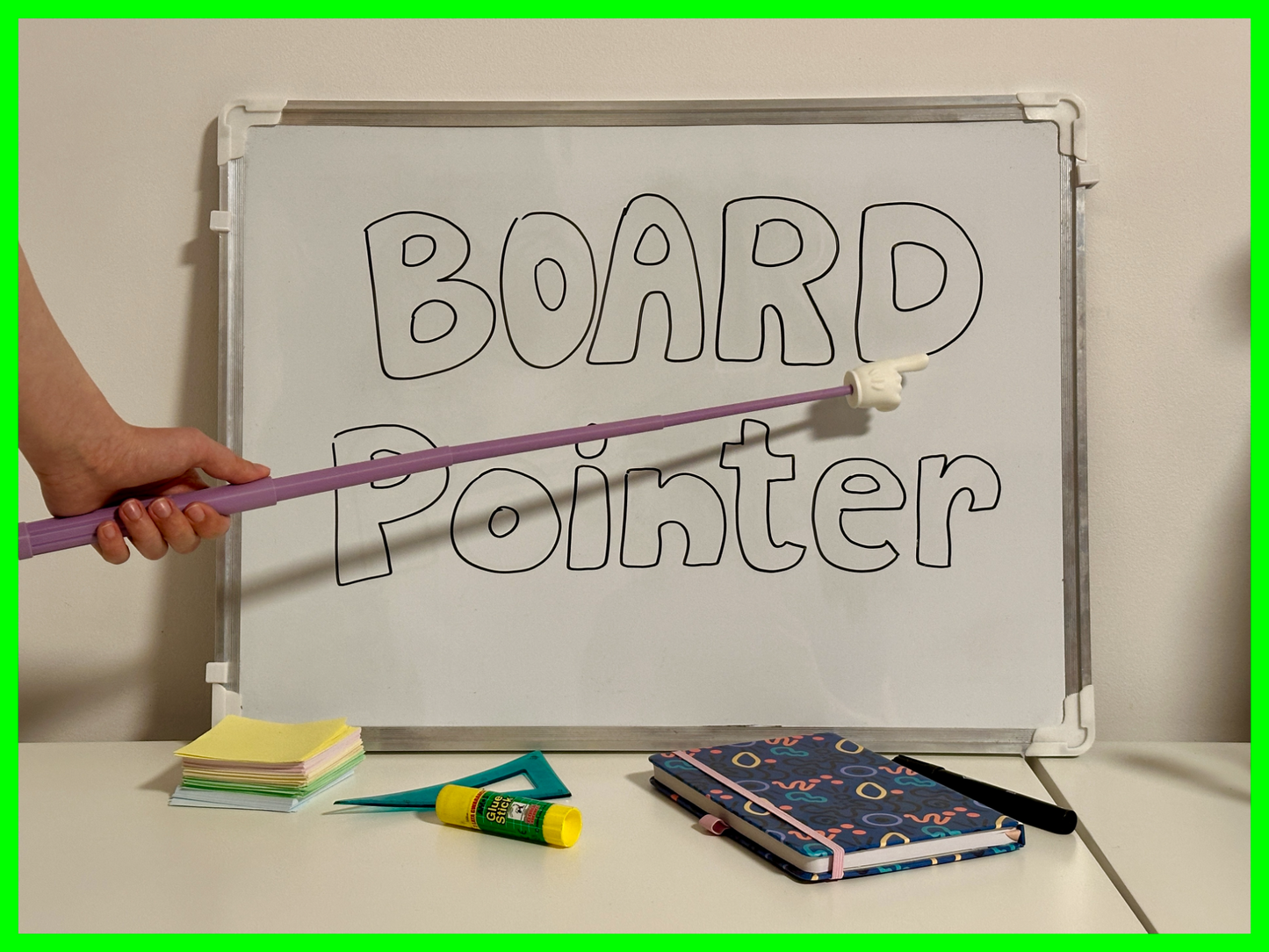 مؤشر تلسكوبي مع يد صغيرة ✋📏