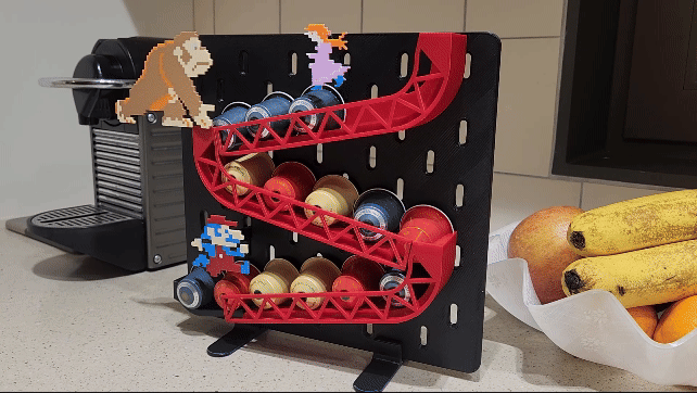 حامل ومنظم كبسولات القهوة ☕ Donkey Kong